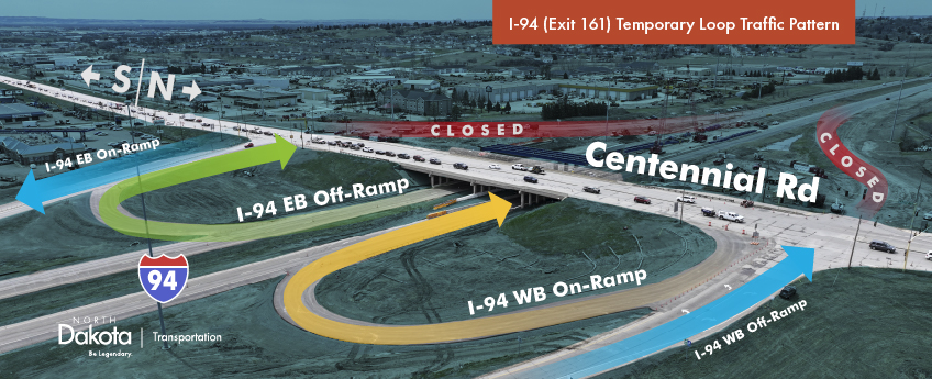 I-94 Exit 161 Temporary Loop Pattern Visual