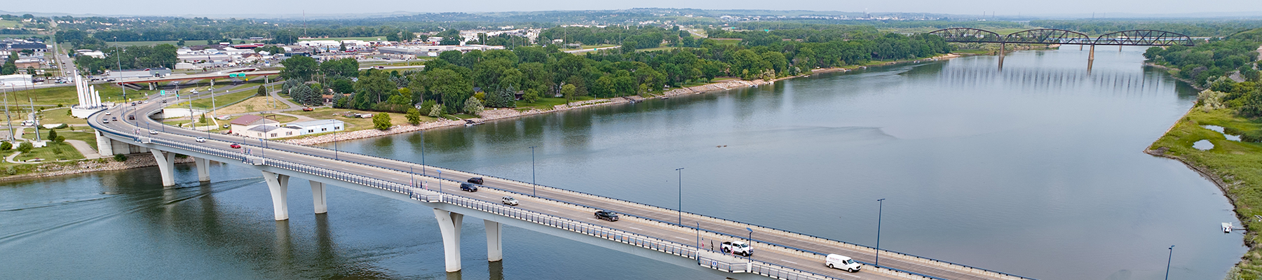 Liberty Memorial Bridge over the Missouri River in Bismarck.