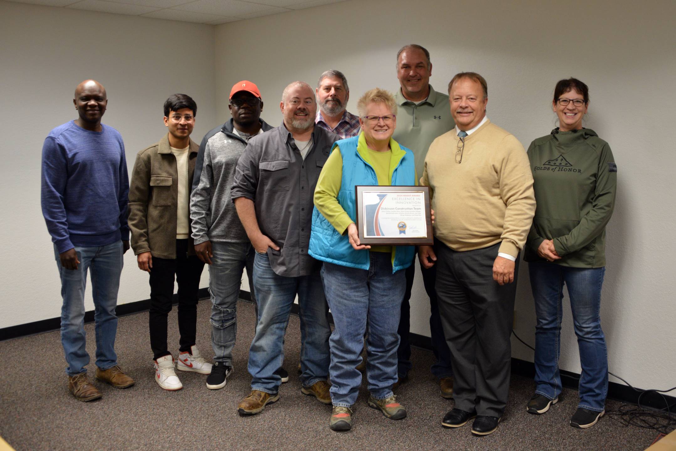 The Dickinson Construction team and Ron Henke