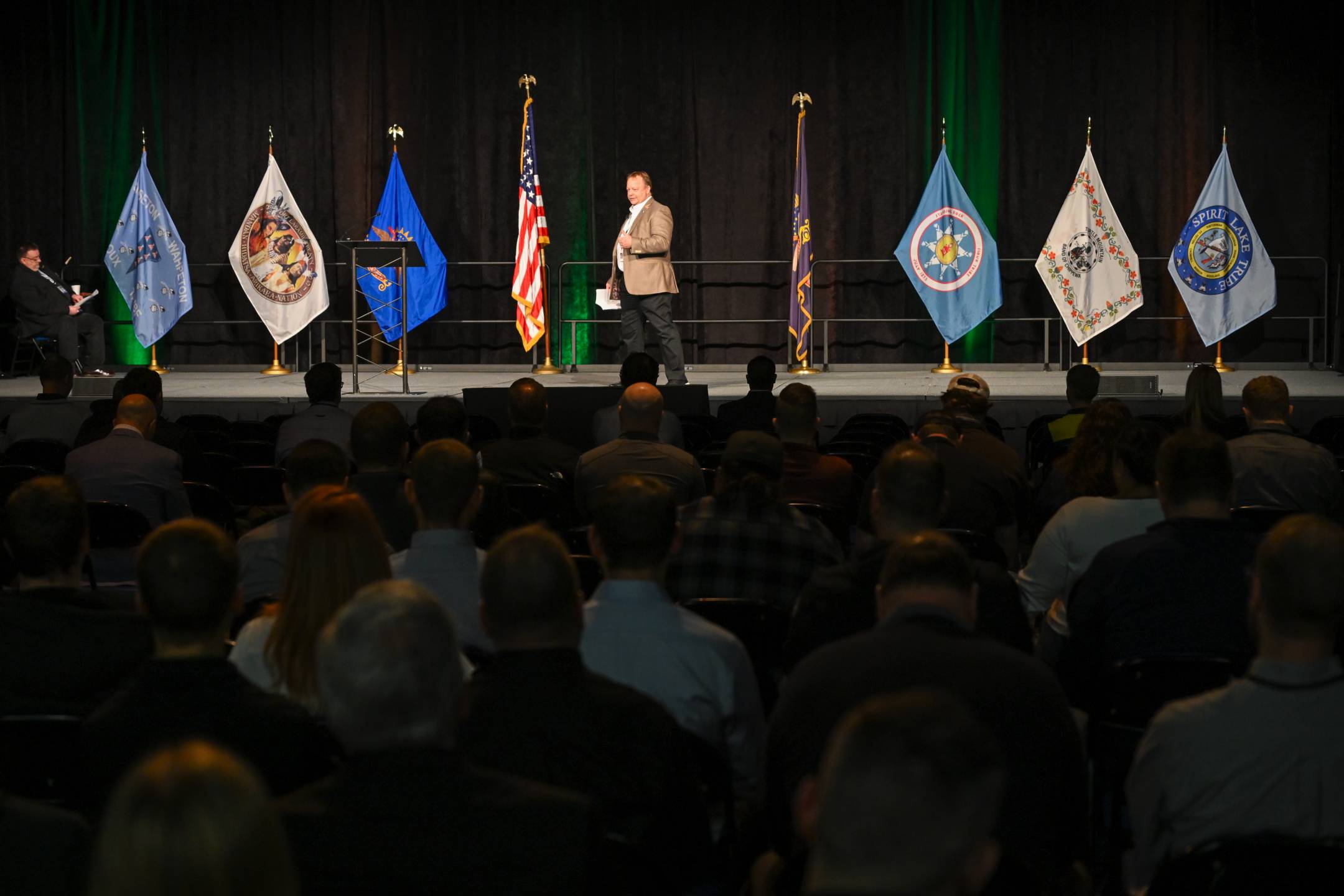 Director Ron Henke gives the opening remarks at the 2025 North Dakota Transportation Conference.