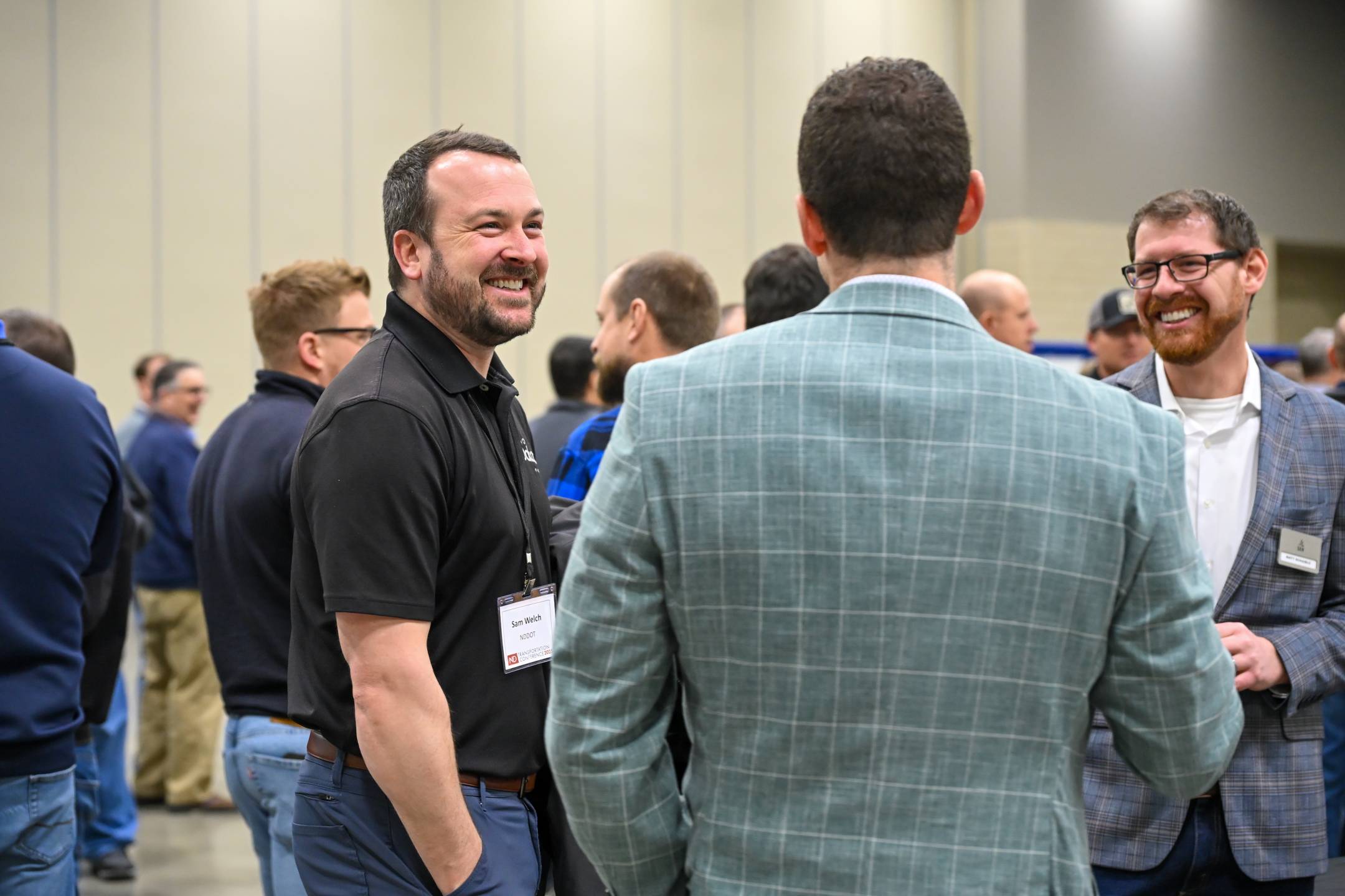 NDDOT Employee Sam Welch and others enjoy the the 2025 North Dakota Transportation Conference.