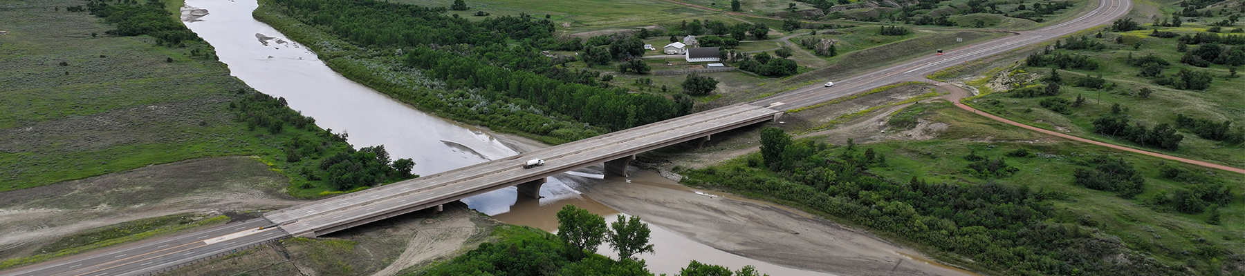 Long X Bridge on Highway 85 in North Dakota