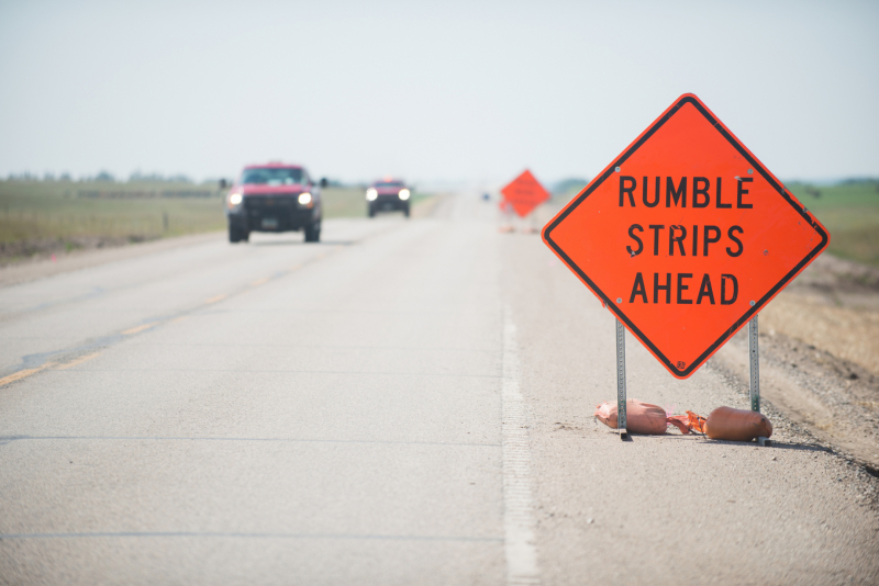 A road sign on a highway