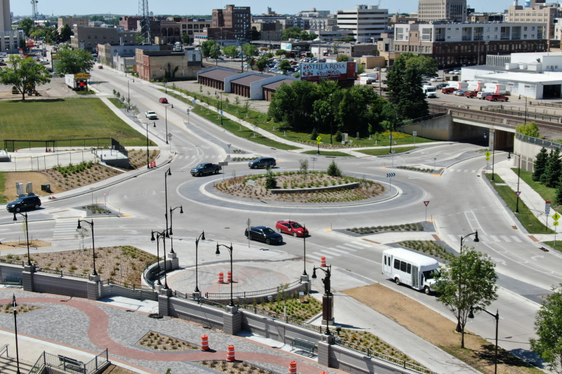 Roundabout in North Dakota